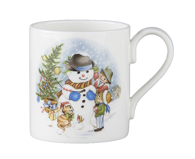 Unbranded Kids Christmas Mug - Snowman - Personalised