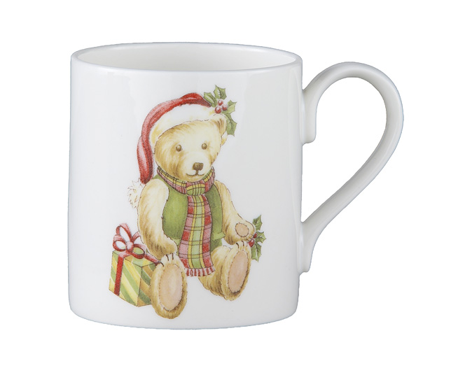 Unbranded Kids Christmas Mug - Teddy Santa - Personalised