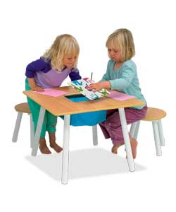 Unbranded Kids Craft Table and 2 Stools