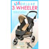 Kids Deluxe 3 Wheeler Dolls Buggy in Grey and Cream colour with a fold up hood.  Rigid Metal Frame
