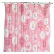This pair of pink printed curtains will brighten up your child`s room.  With a bed cover and