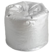 Unbranded Kids Faux Leather Silver Beanbag