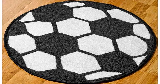 A fantastic addition to any young football fans bedroom. this large classic football rug will compliment the bedroom. its also easy care and hard wearing. 100% nylon. Non-slip backing. Surface shampoo only. Size L67. W67cm.