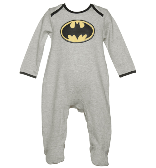 Unbranded Kids Grey Batman Logo Sleepsuit