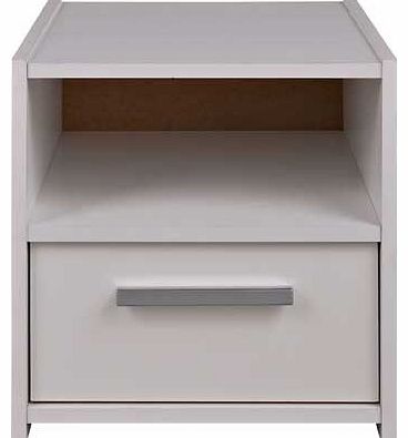Unbranded Kids New Sywell 1 Drawer Bedside Cabinet - White
