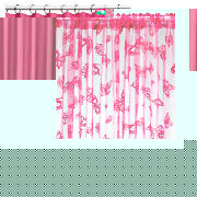 This voile and pair of pencil pleat curtains come in pink and will add a touch of colour and fun to