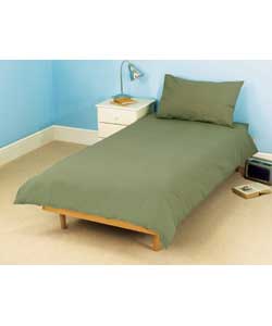 Kids Plain Dye Single Duvet Cover Set - Khaki