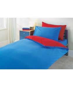 Kids Plain Dyed Single Sheet Set - Blue