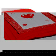 Unbranded Kids Red Gingham Hearts Quilt