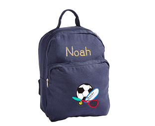 Just what they need to carry all their kit around, this great quality rucksack is ideal for school, days out and overnight trips. The personally embroidered name also makes it easy to identify in busy cloakrooms and playgrounds.Zip top and top handle