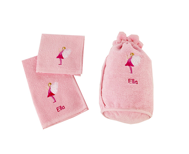 Unbranded Kids Sleep Over Washbag Set - Girls Pink Perso