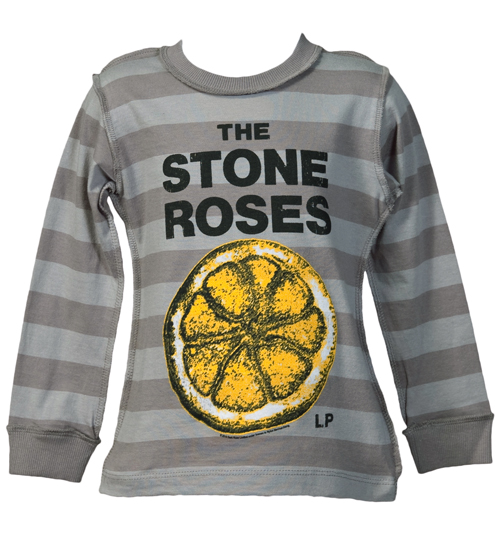 Unbranded Kids Stripe Stone Roses Lemon T-Shirt from