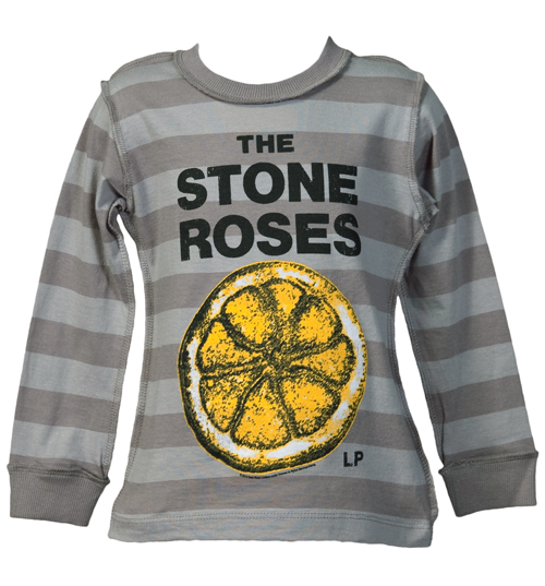 Unbranded Kids Stripe Stone Roses Lemon T-Shirt from