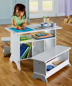 Unbranded Kids Table and 2 Benches