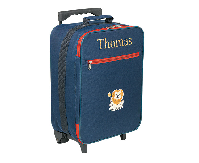 Unbranded Kids Trolley Suitcases - Blue - Personalised