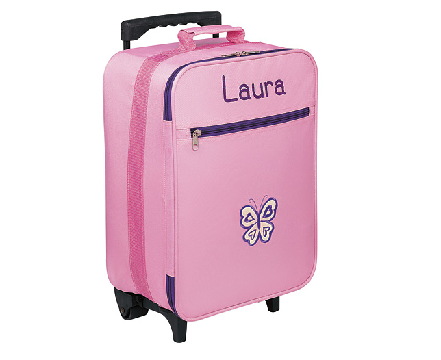 Unbranded Kids Trolley Suitcases - Pink - Personalised