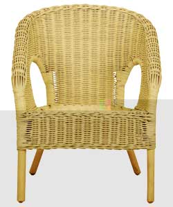 Unbranded Kids Woven Rattan Stacking Chair - Natural