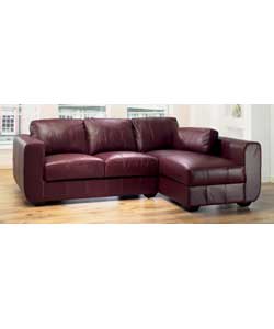 Stylish, comfortable range of furniture. Corrected grain leather suitable for general use. Fixed