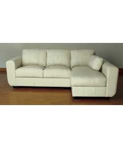 Stylish, comfortable range of furniture. Corrected grain leather suitable for general use. Fixed