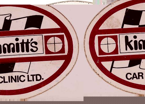 Kimmittes Car Clinic Sticker (9cm x 12cm)