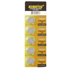 Unbranded Kinetic - 3V Lithium Coin CR2032 - 5 Pack Super Special - UK` BEST VALUE !