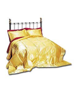 King Size Gold Satin Bedspread