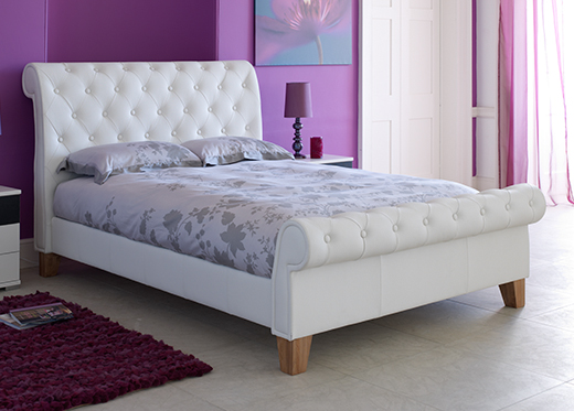 Unbranded Kingsize Como Bedstead - White