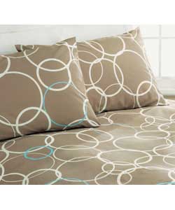 Kira Double Duvet Cover Set - Mocha