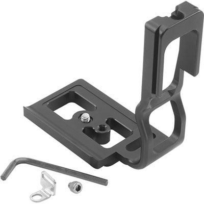 These right-angle quick release `L-brackets` fit to the base of your camera or its accessory battery