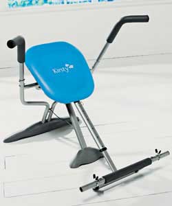 Padded seat for comfortable use.Leg tube adjustable.Leg tube can add weights for more challenge.Size