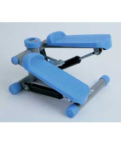 Adjustable step height.5 function exercise monitor features calories, scan, step tempo and time. Hel