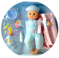 The doll comes neatly presented in a Kisses & Cuddles presentation box