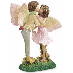Kissing Fairies - Painted
