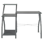 Unbranded Kitt Computer Workstation, Black Glass