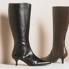 Unbranded Kitten Heel Wide Fit Long Boots