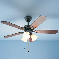 Knightsbridge Antique Brass Fan with FSC Approved Blades