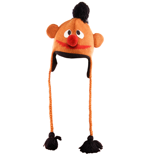 Unbranded Knitted Sesame Street Ernie Laplander Hat