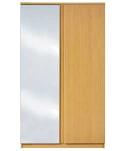 Kolari Oak 2-Door Mirrored Wardrobe