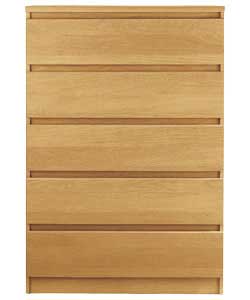 Kolari Oak 5-Drawer Chest