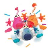 A fun and funky giggling friend. Clap your hands and watch him giggle and jiggle around.