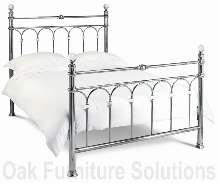 Unbranded Krystal Antique Nickel Bedstead - 135cm Double
