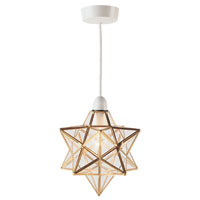 Kura Star Pendant Clear Glass Gold Effect