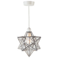 Kura Star Pendant Clear Glass Silver Effect