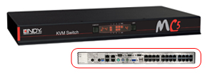 The MC5 KVM Switch is a 24 port KVM switch which allows multiple users to access and control up to 2