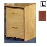 (L) Scandinavian Real Wood Veneer Mobile Filing Cabinet - Mahogany