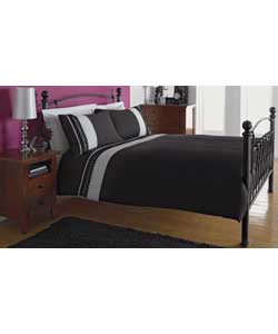 Unbranded Lace Black and White Duvet Cover Set - Double