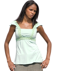 Lace Detail Tunic Top Mint 08