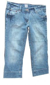 Ladies 3/4 Crop Stretch Denim Jean