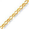 Unbranded Ladies Diamond Cut Oval Belcher Chain Bracelet