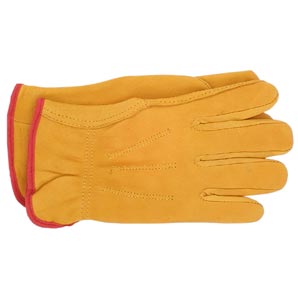 Ladies Hide Leather Gardening Gloves- Medium